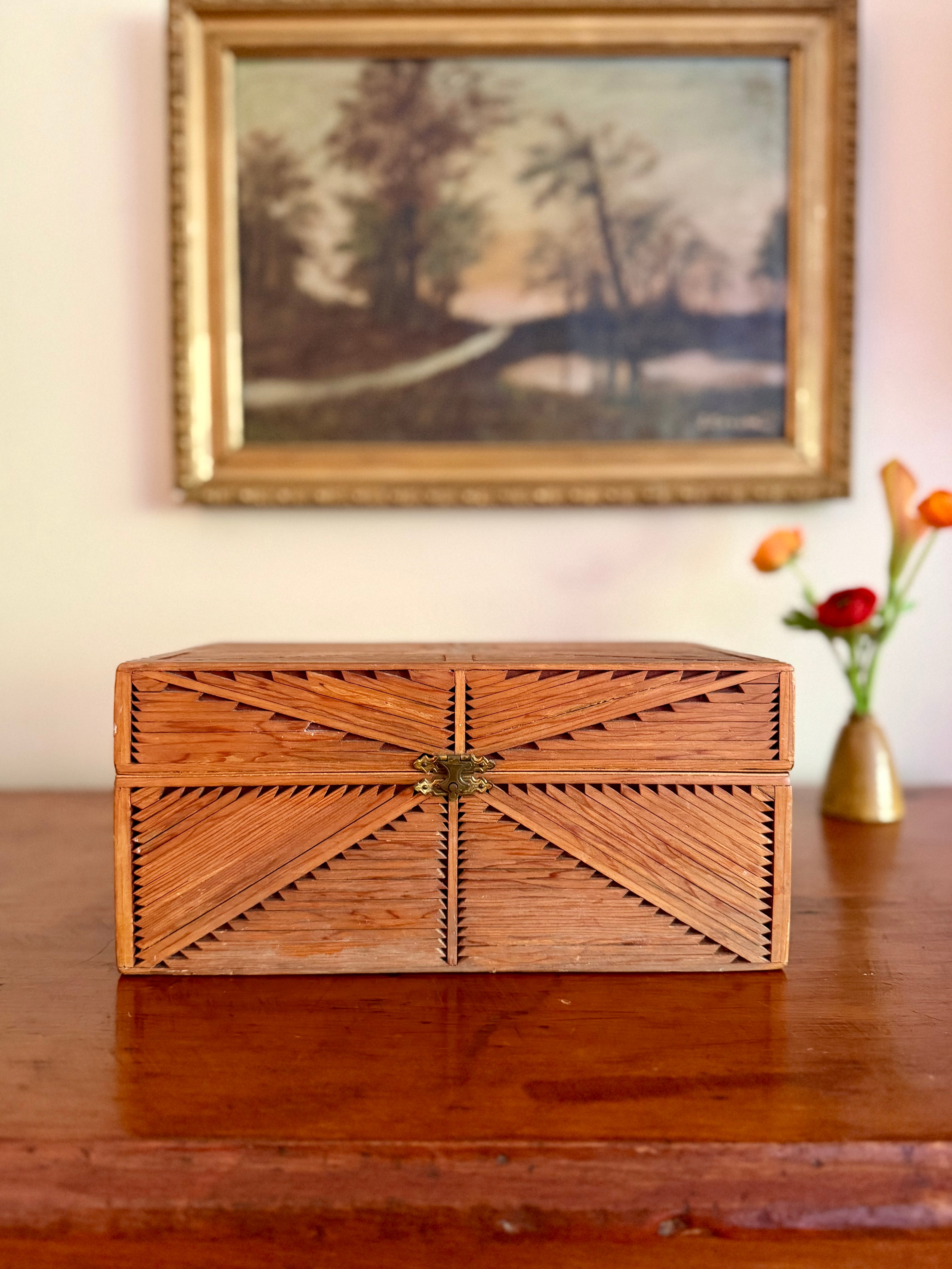 Vintage Tramp Art Style Box (circa 1960)