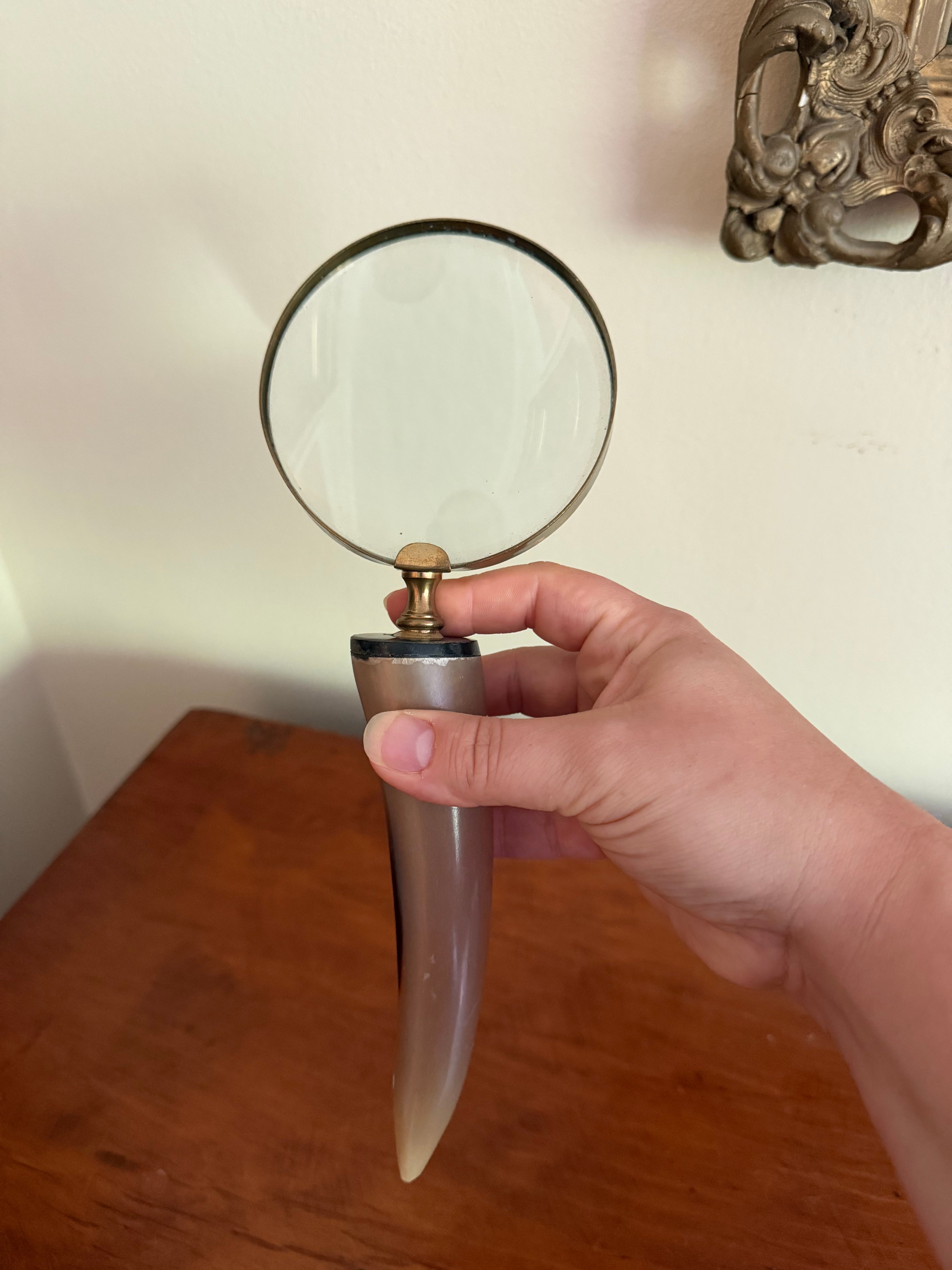 Magnifying Glass with Bone Handle