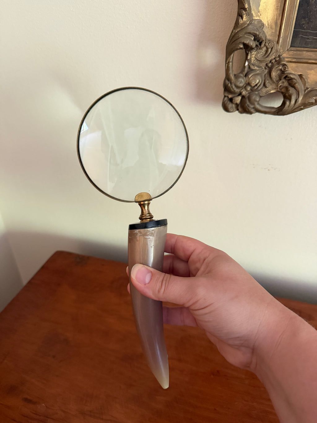 Magnifying Glass with Bone Handle