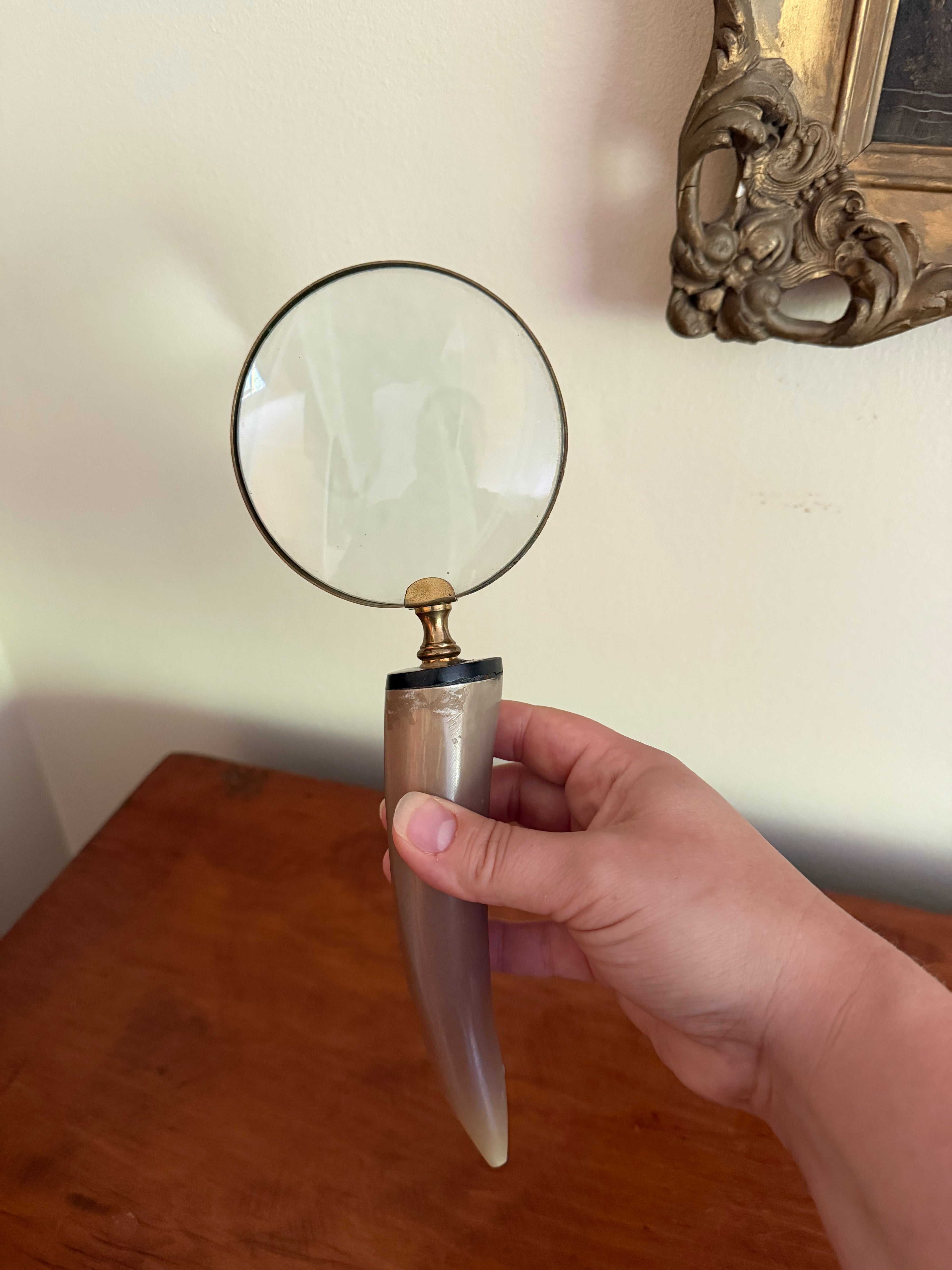 Magnifying Glass with Bone Handle