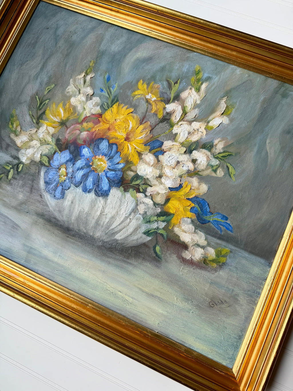 Vintage Floral On Canvas