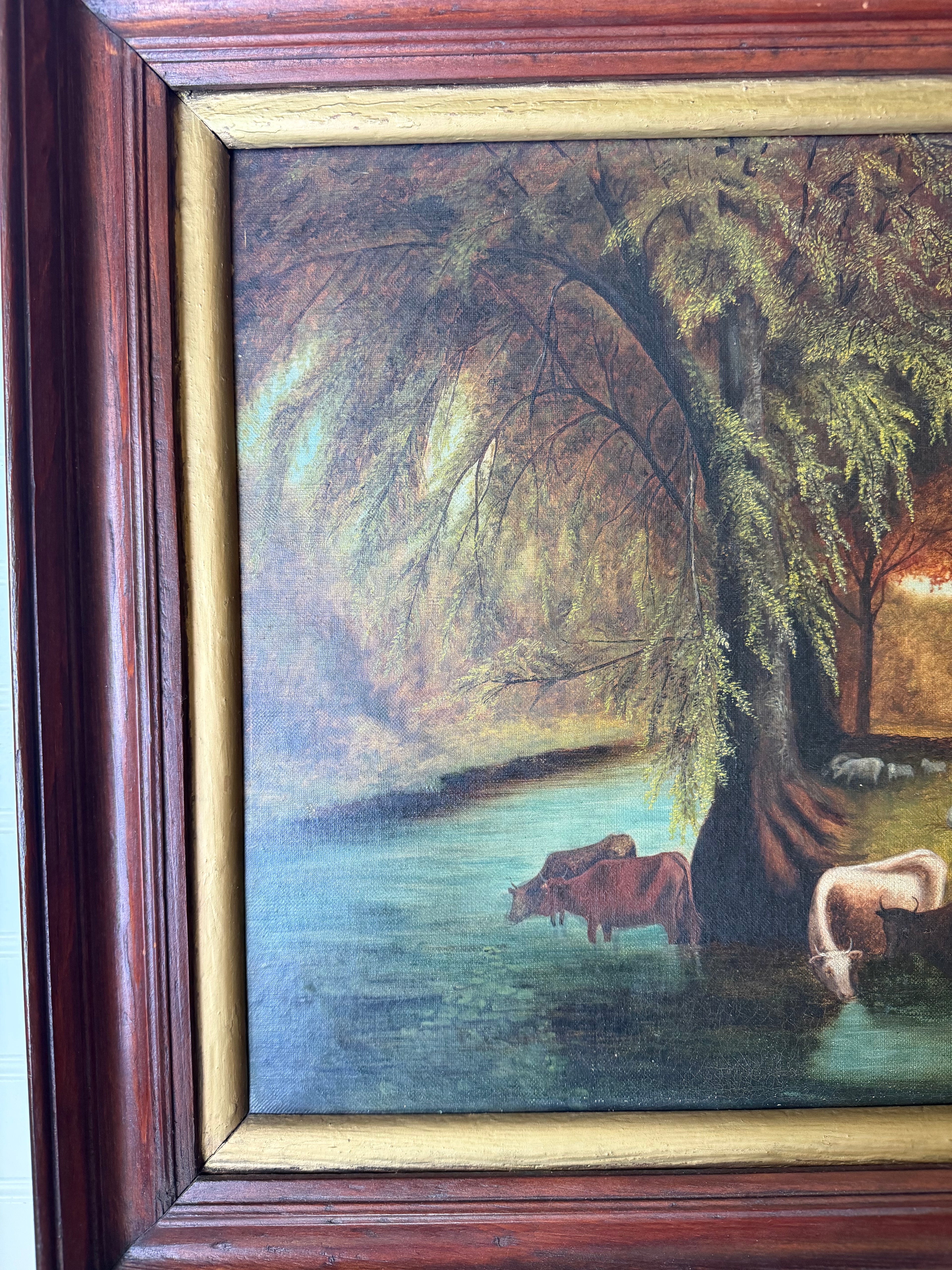 Antique Pastoral Painting