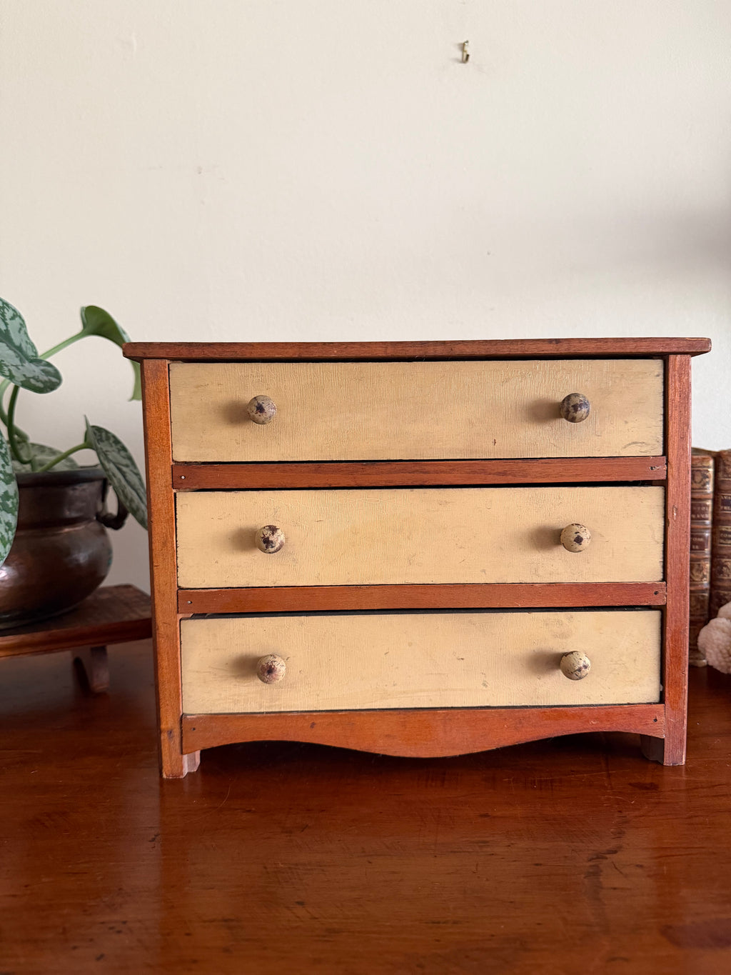 Vintage Wood 3-Drawer Mini Dresser/Chest