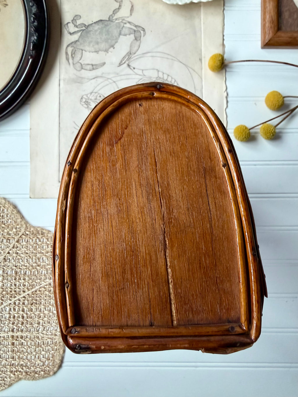 Vintage Wicker and Bamboo Basket