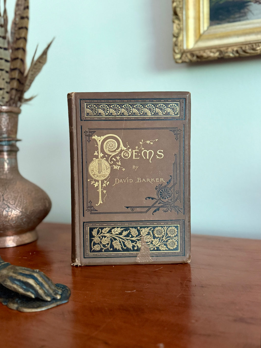 Antique Book: Poems by David Barker (1866)