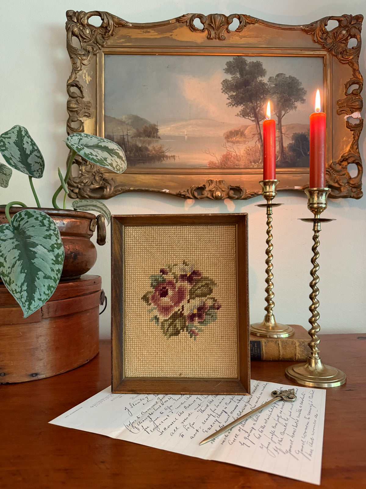 Small Floral Needle Point
