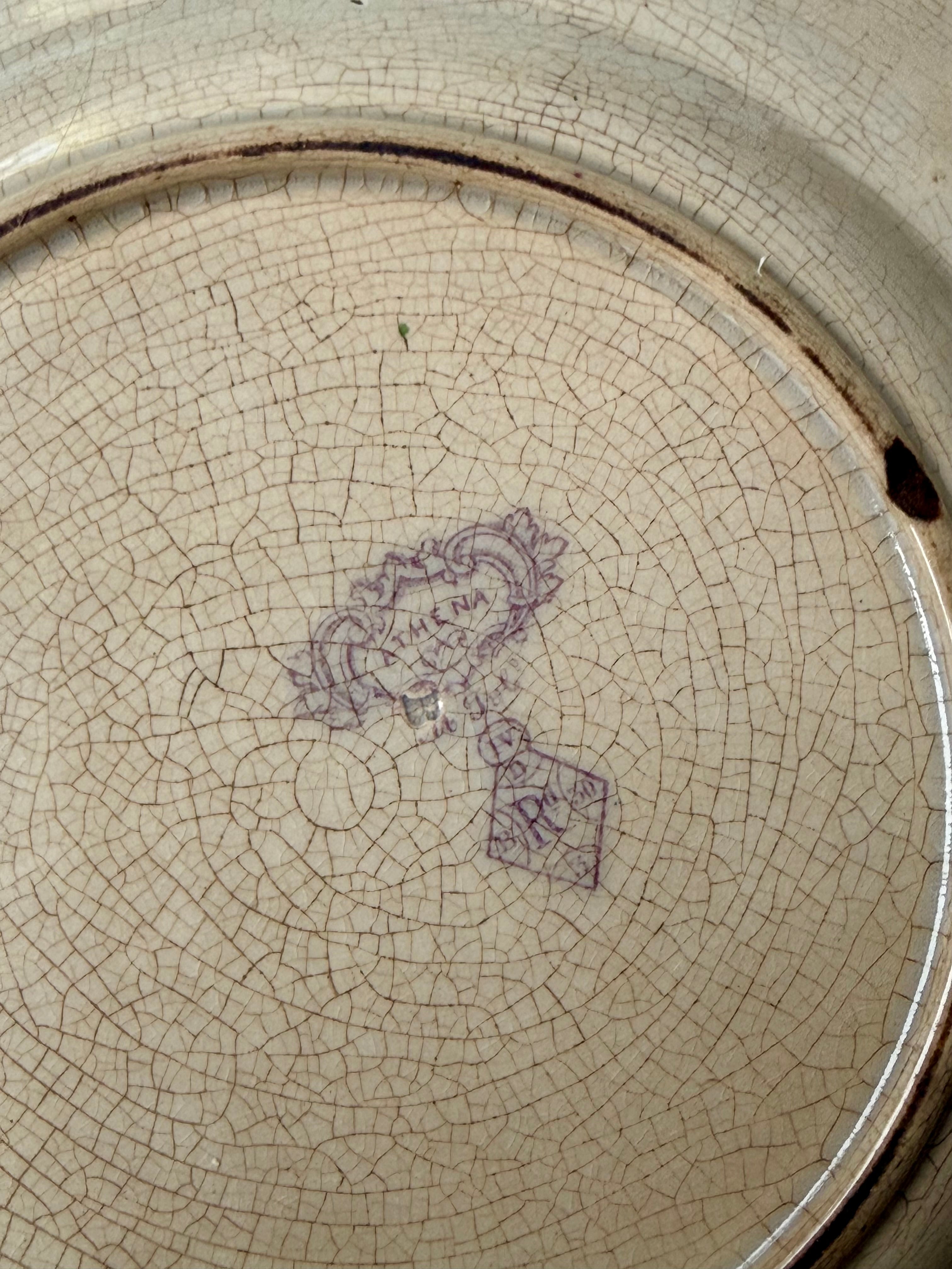 Antique Purple Transferware Plate (circa 1852)