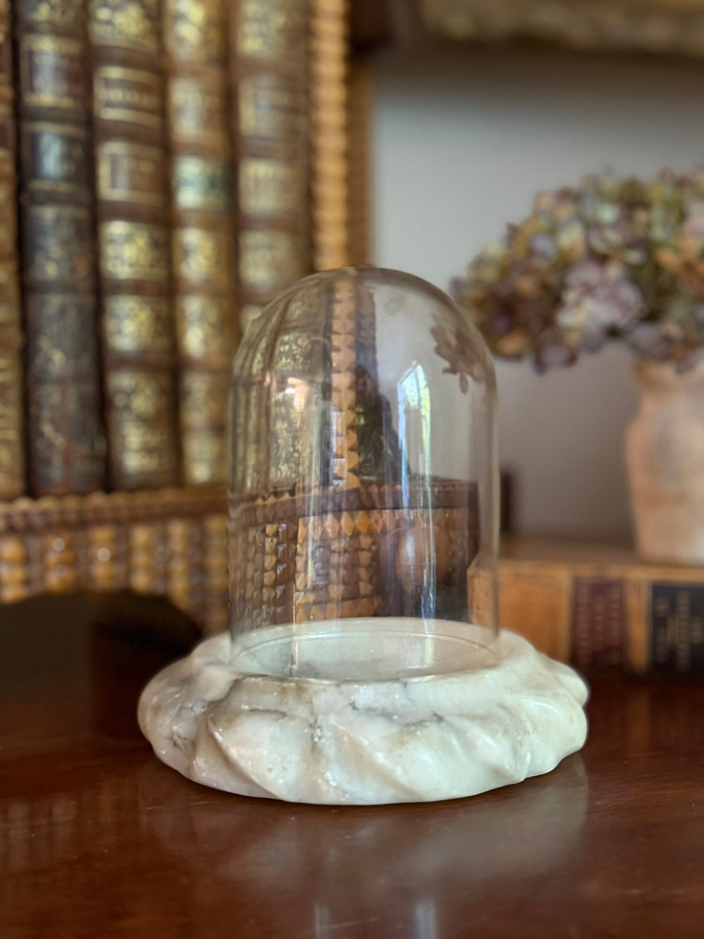 Small Cloche with Italian Alabaster Base
