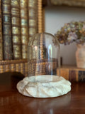Small Cloche with Italian Alabaster Base