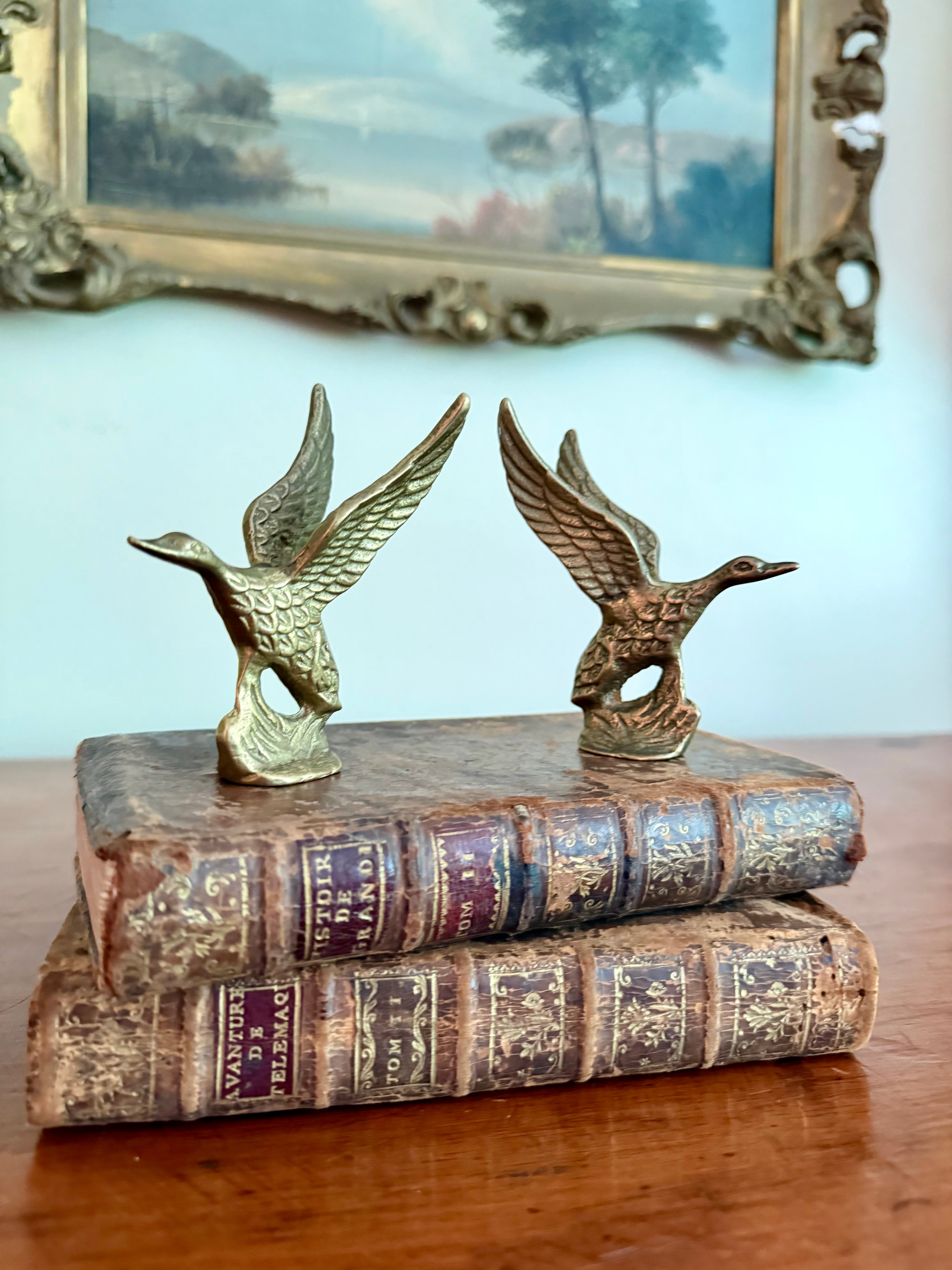 Brass Flying Duck Figurine (B)