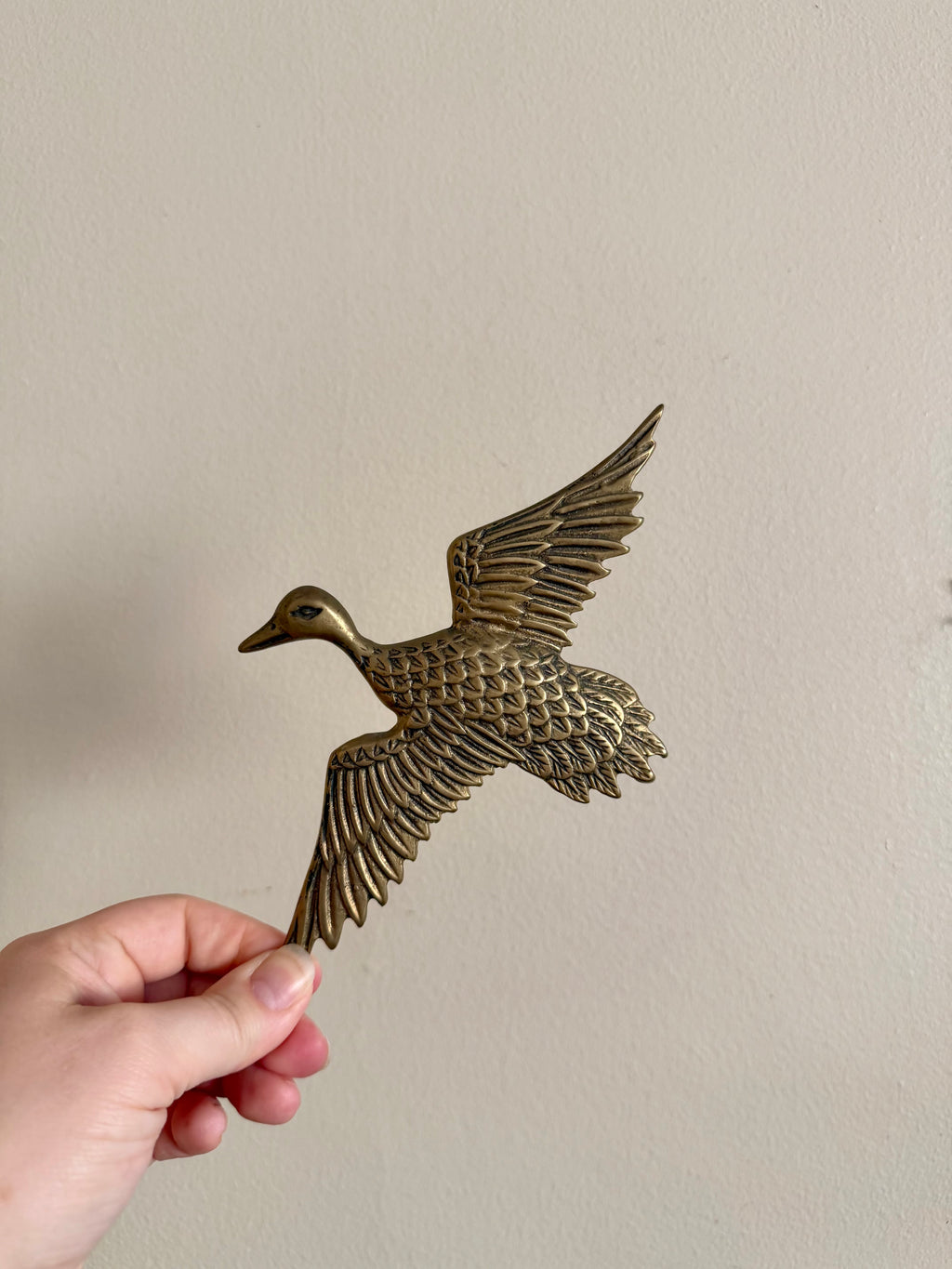 Set of 3 Hanging Brass Ducks