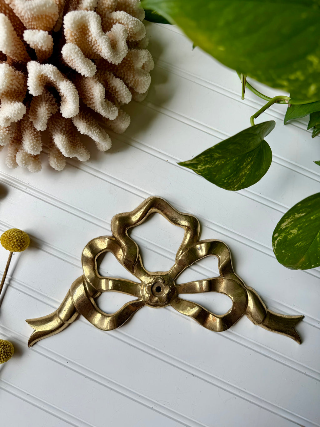 Brass Bow Pediment