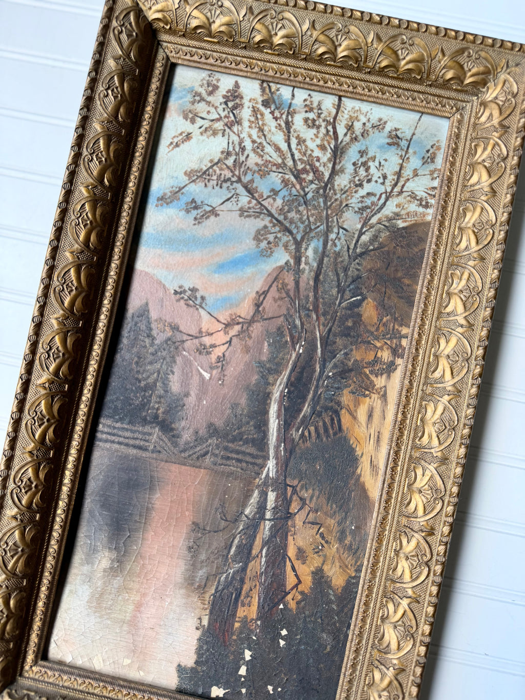 Antique Landscape Oil on Board