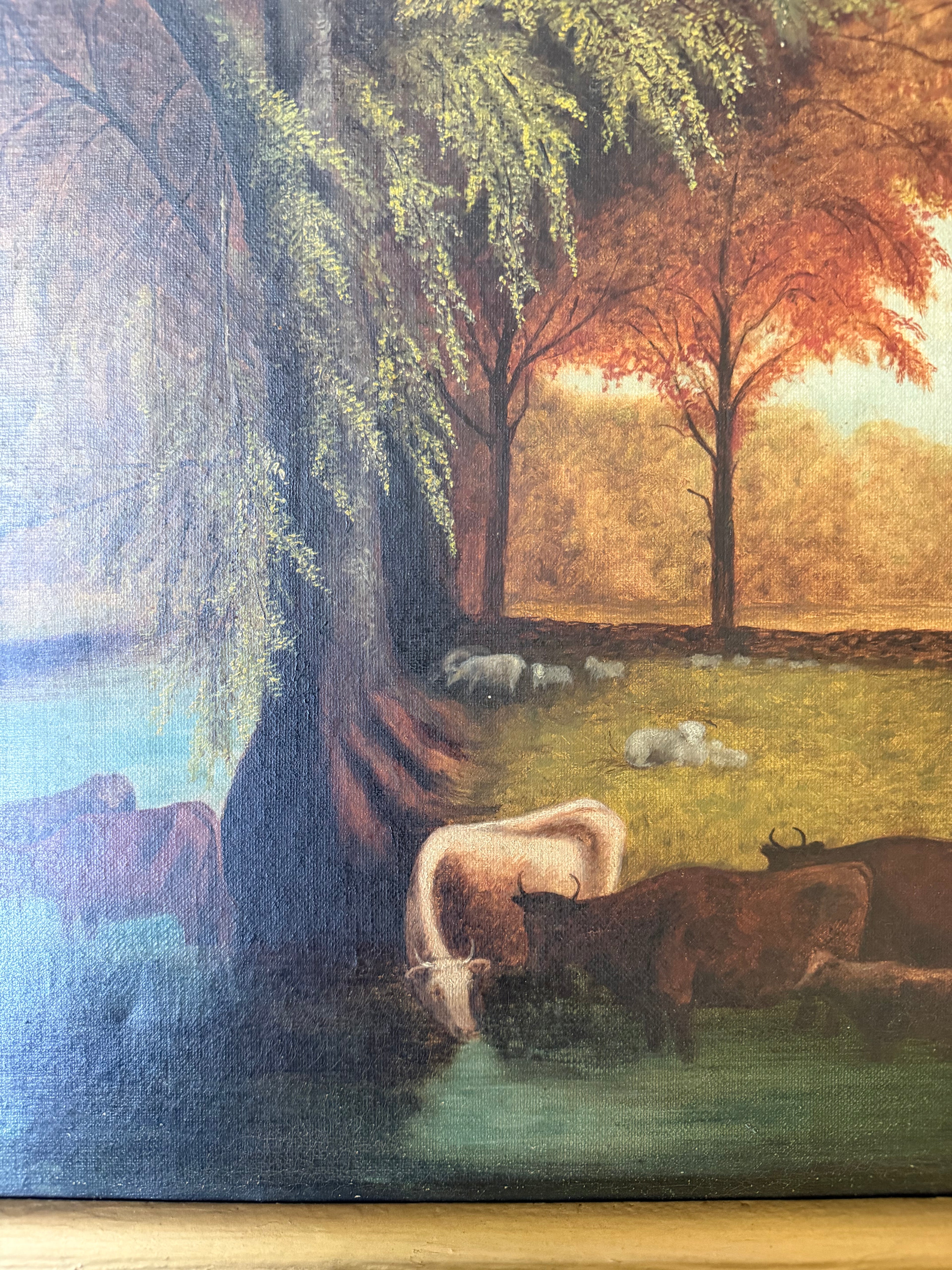 Antique Pastoral Painting