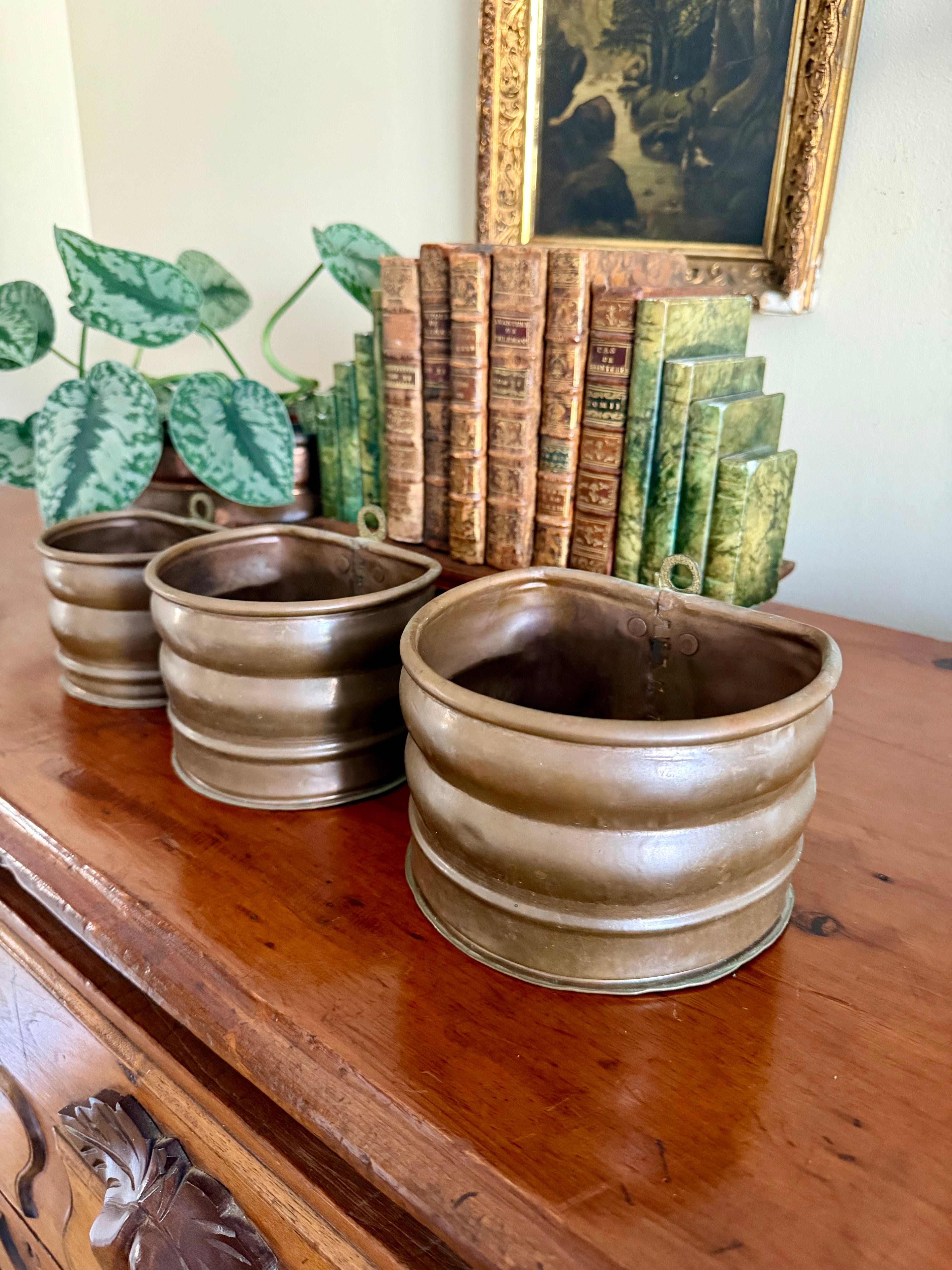 Set of 3 Nest Copper Wall Pockets