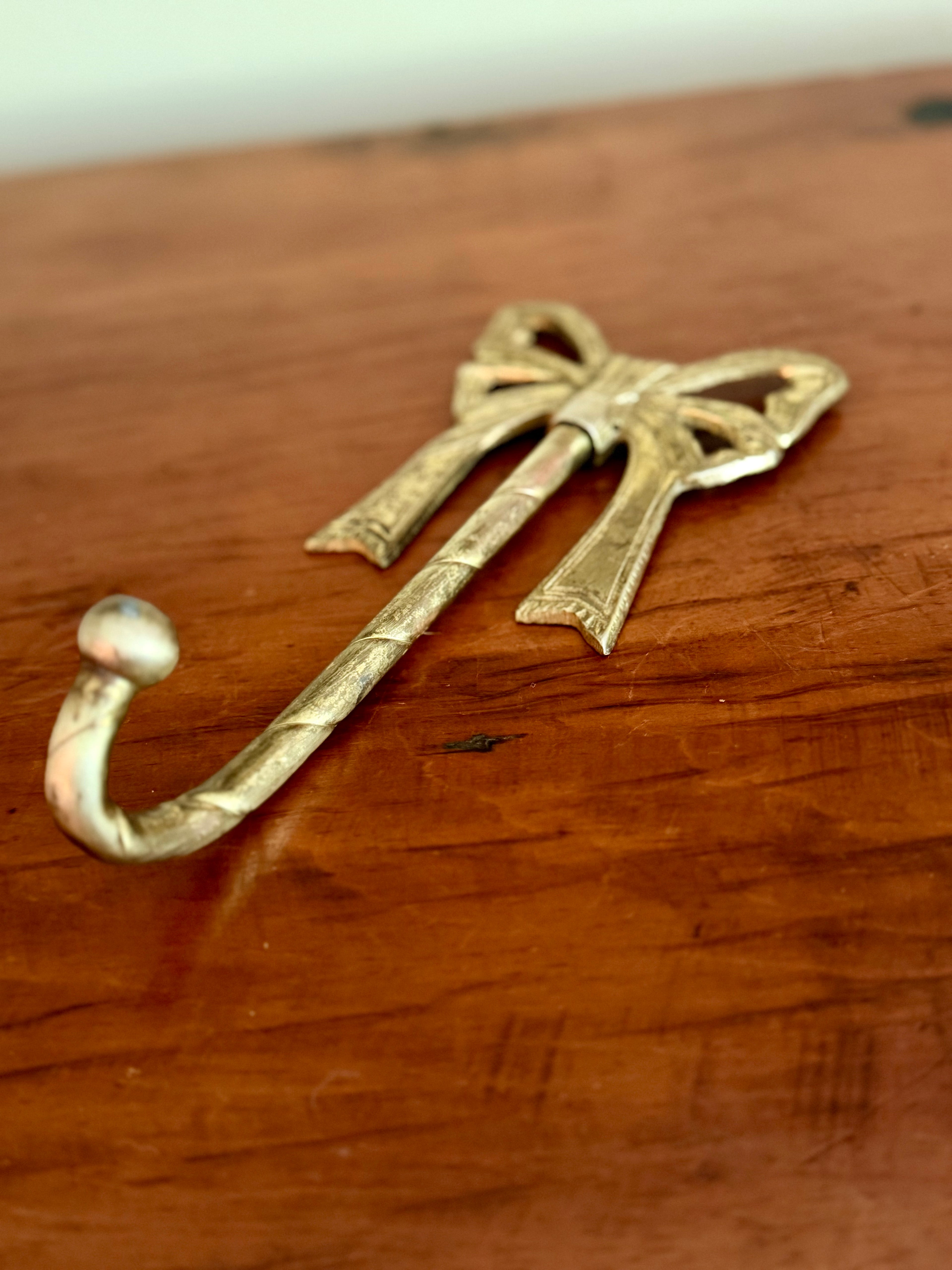 Vintage Brass Bow Hook