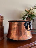 *FREE SHIPPING* Large Antique Copper Cauldron