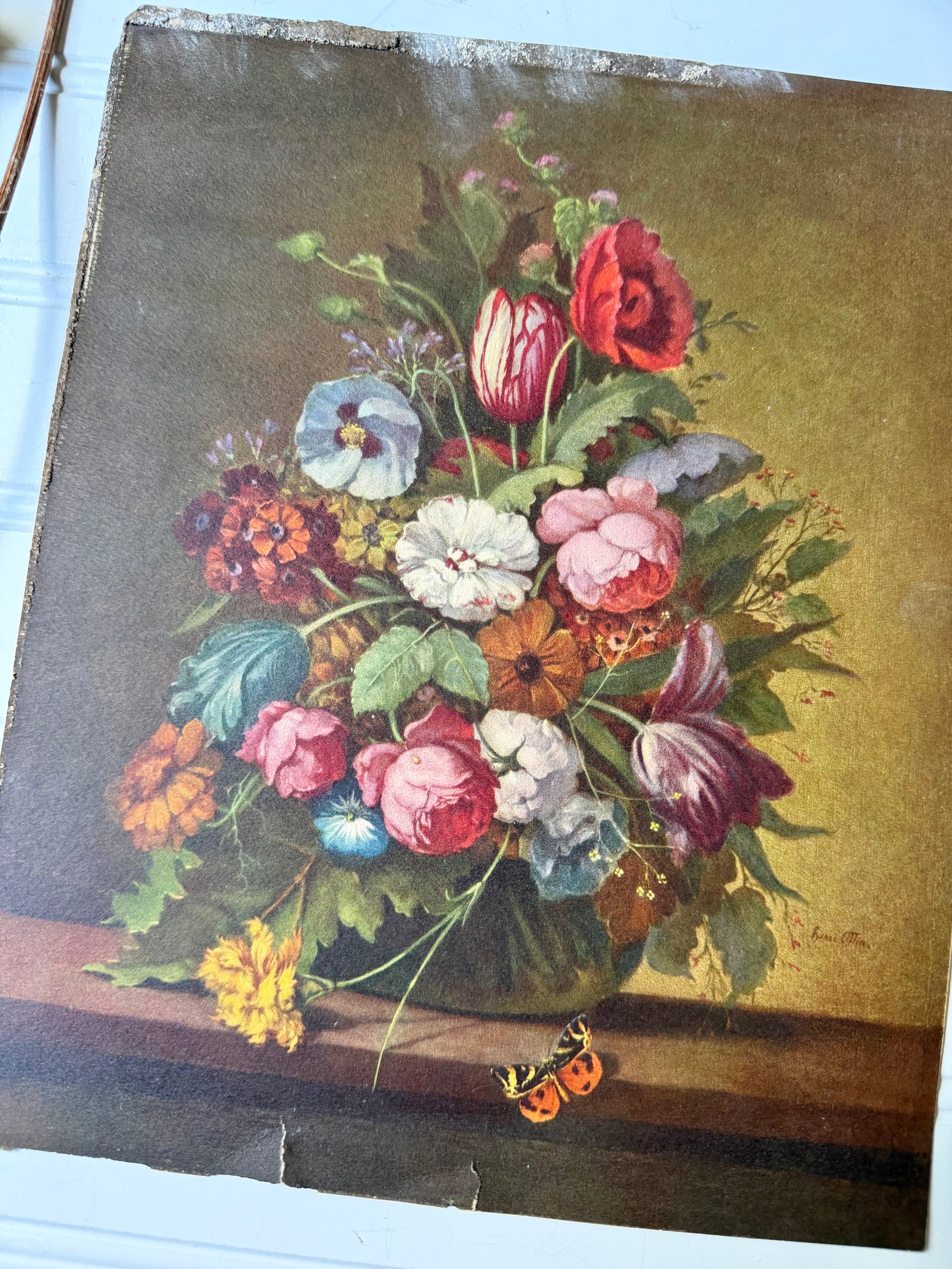 Moody Floral Print No. 1305 Printed in Switzerland