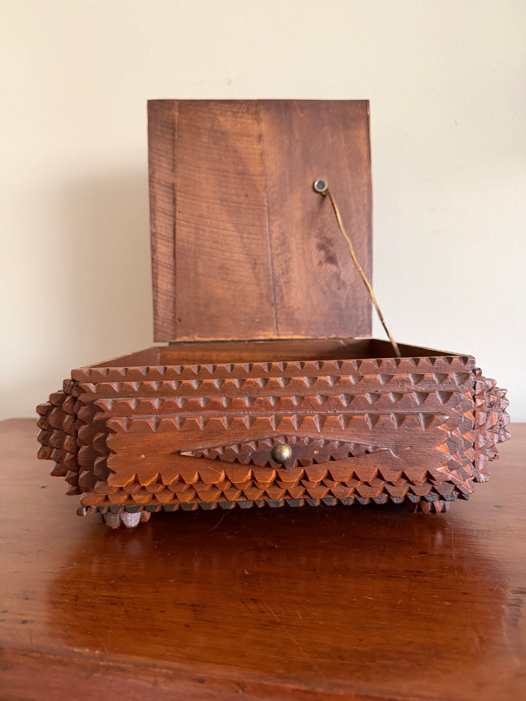 Antique Tramp Art Box