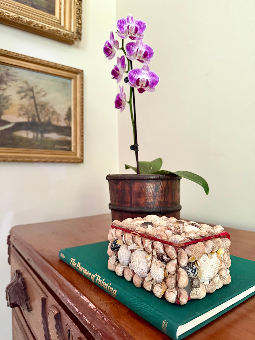 Small Vintage Shell Box