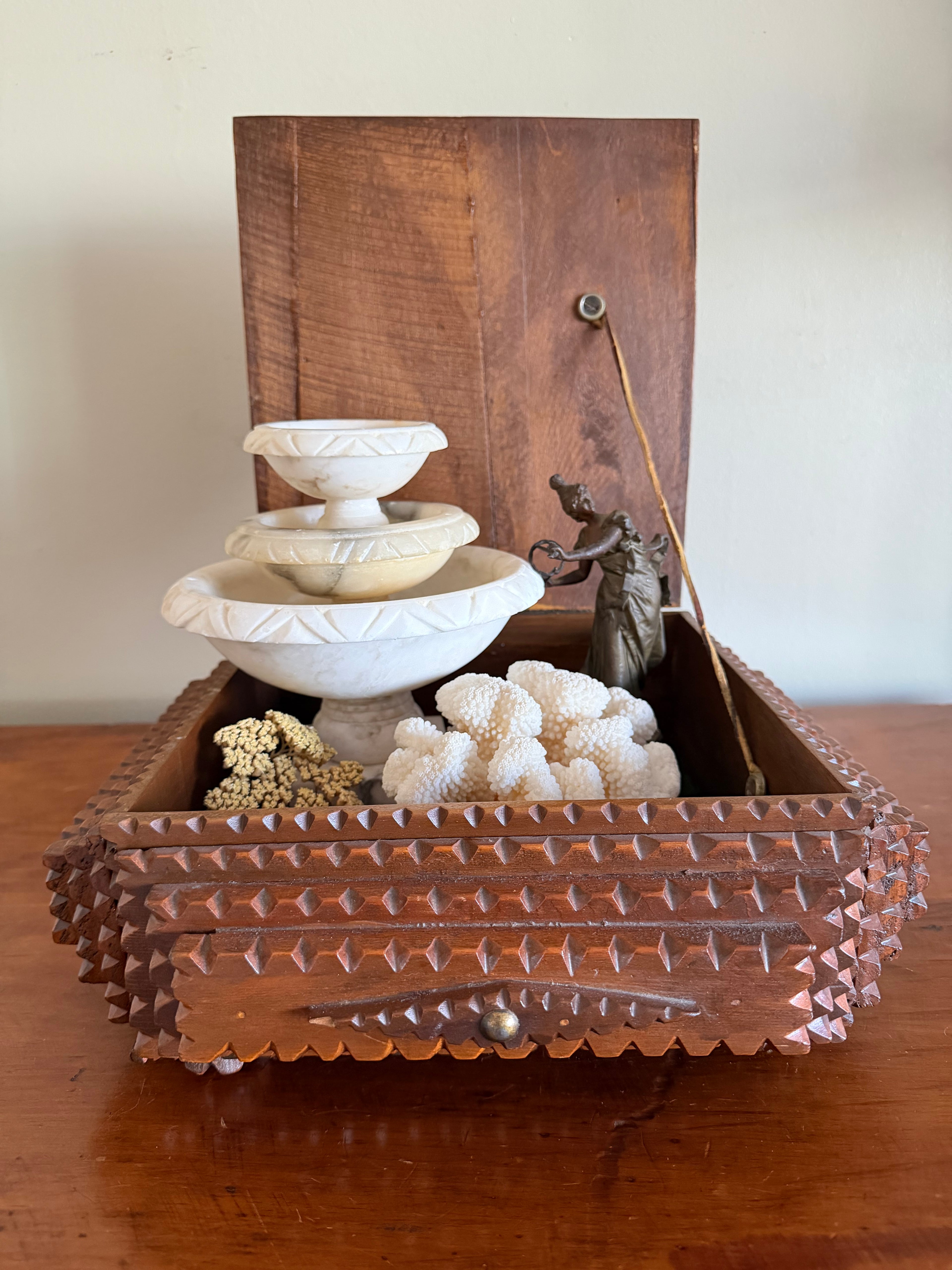 Antique Tramp Art Box