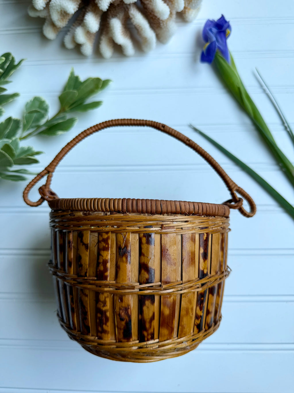 Burnt Bamboo Basket