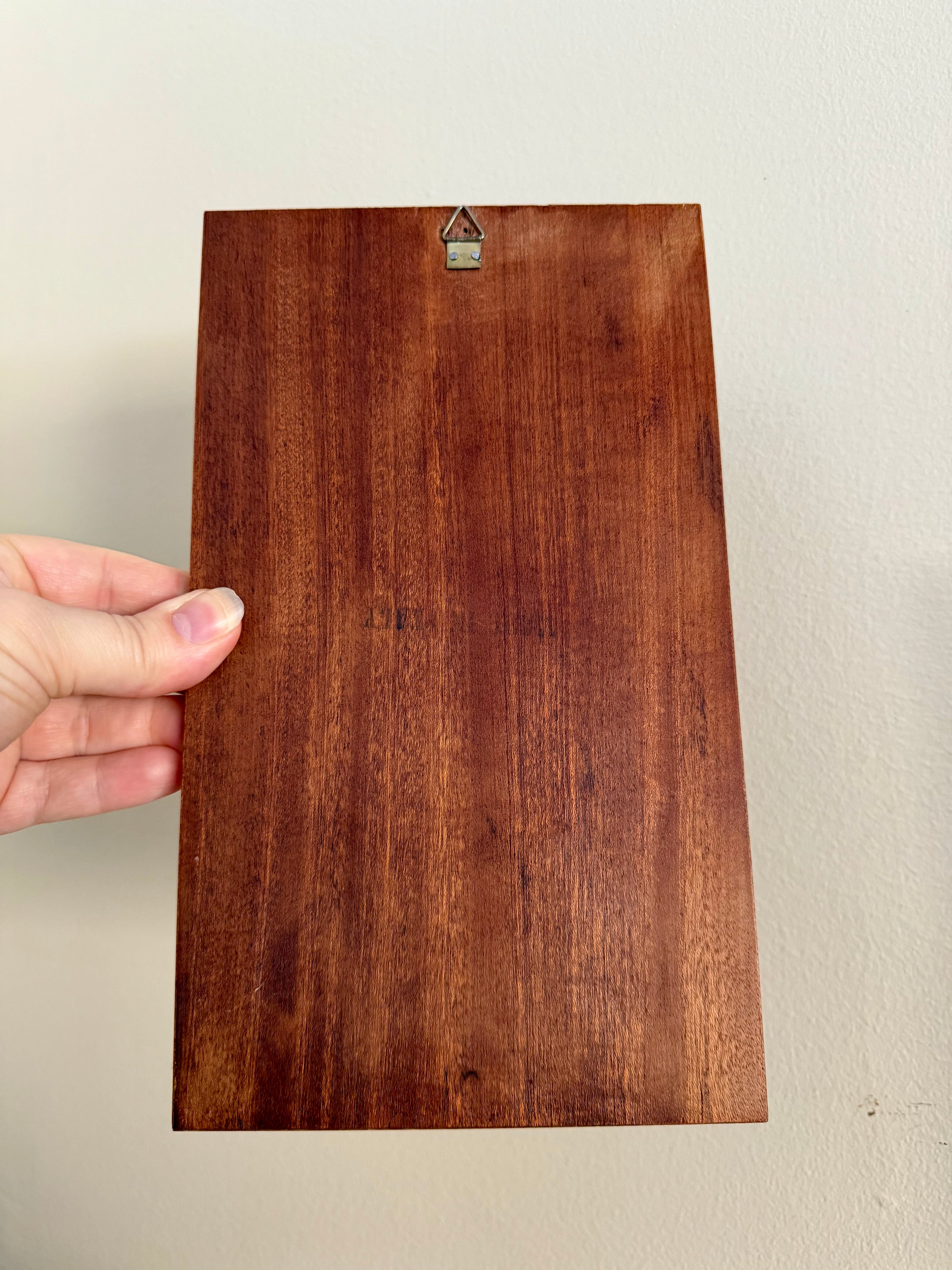 Set of 2 Italian Marquetry Wood Inlay Floral  Wall Panels