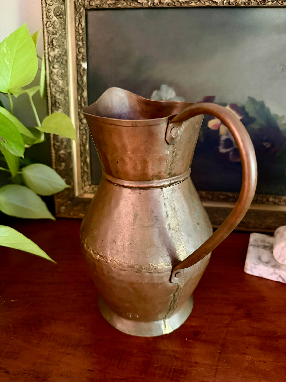 Vintage Hand-Hammered Copper Pitcher