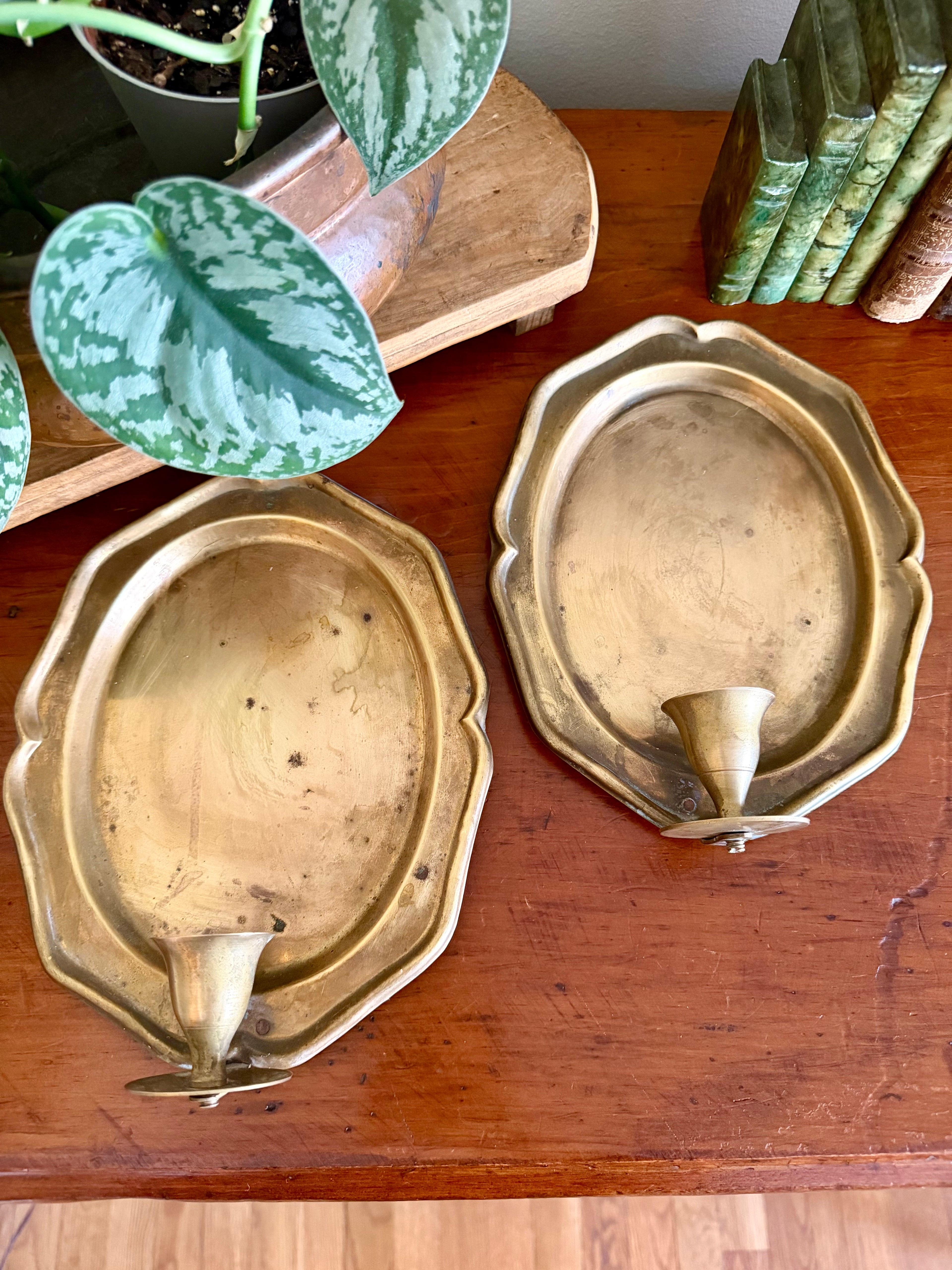 Pair of Brass Wall Sconces