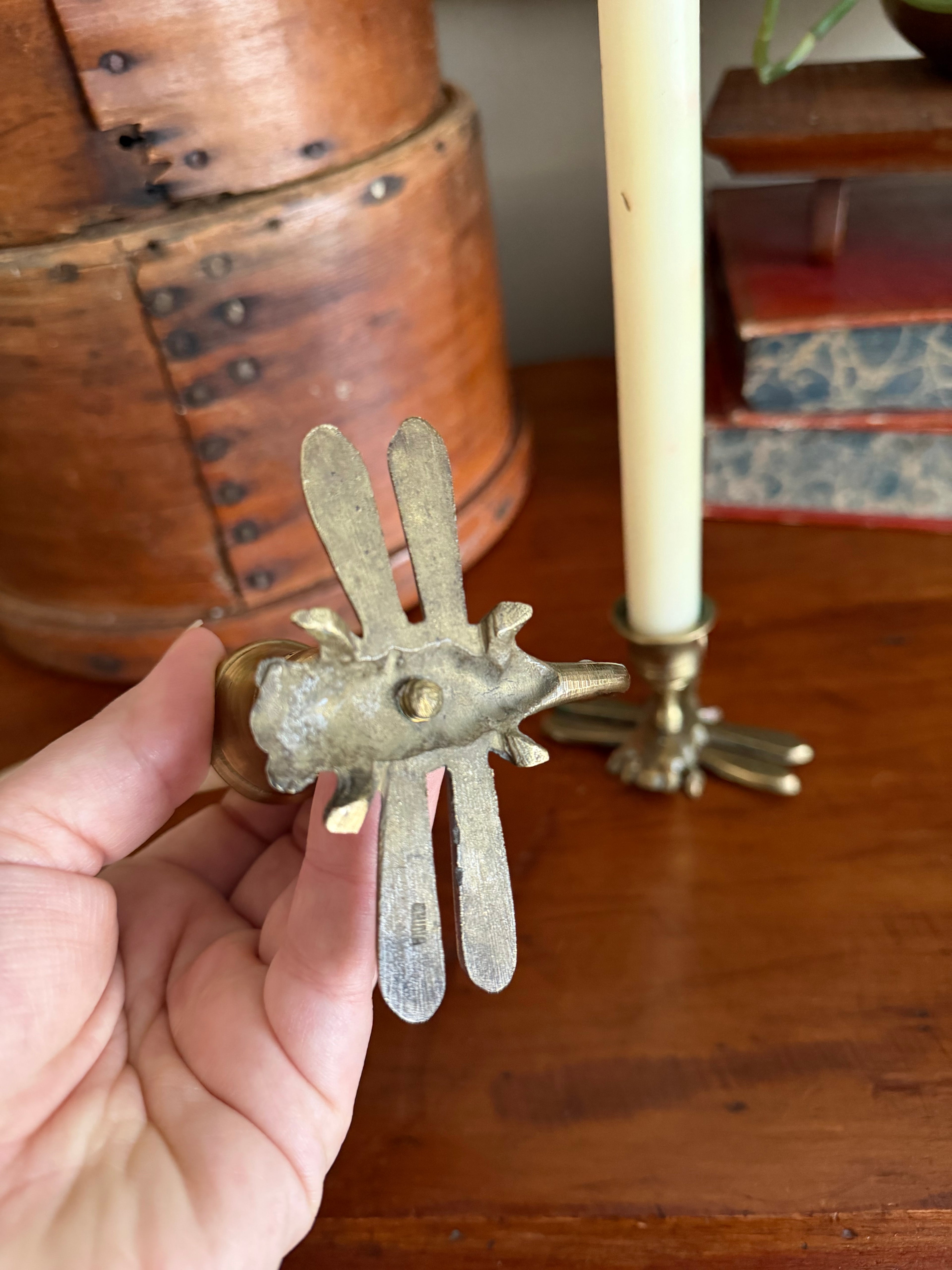 Brass Dragon Fly Candle Holders