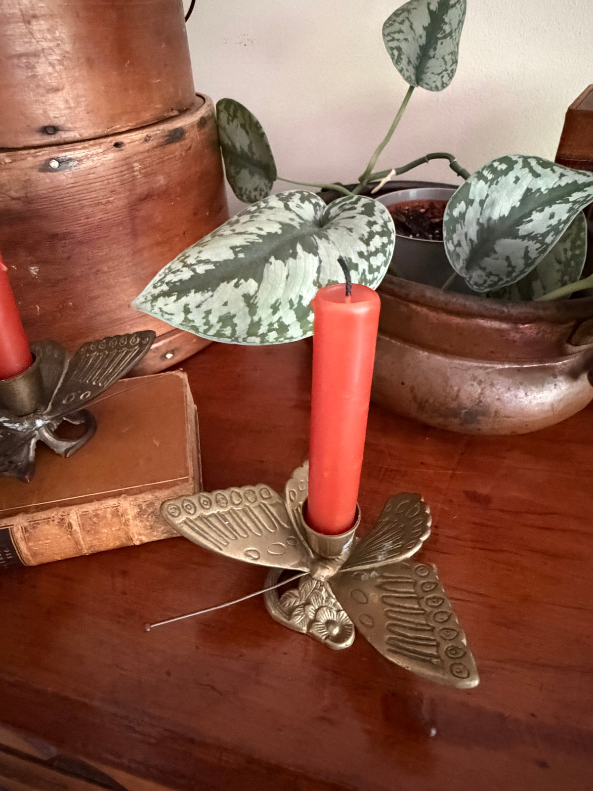 Brass Butterfly Candle Holders