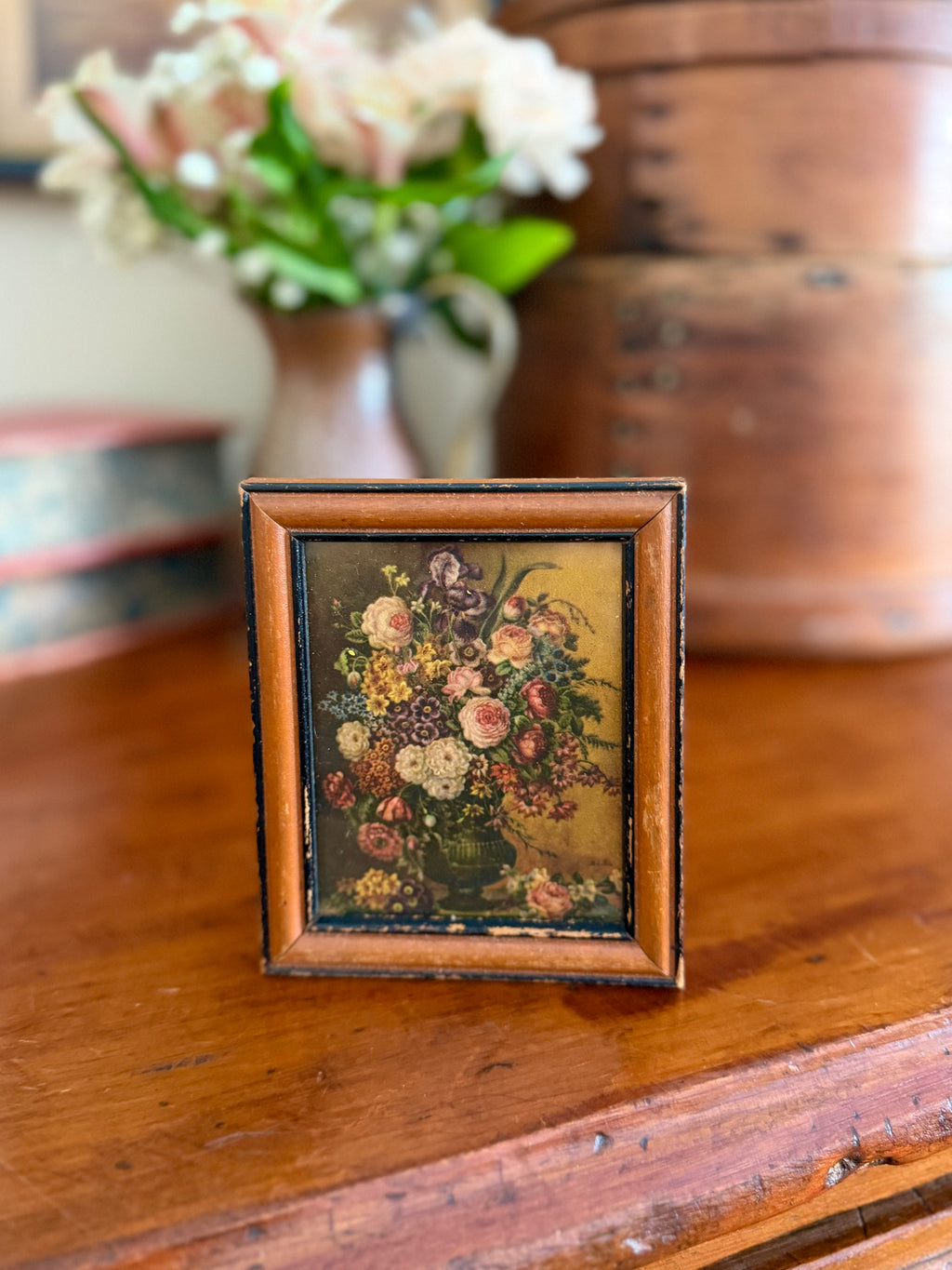 Small Vintage Framed Floral Art