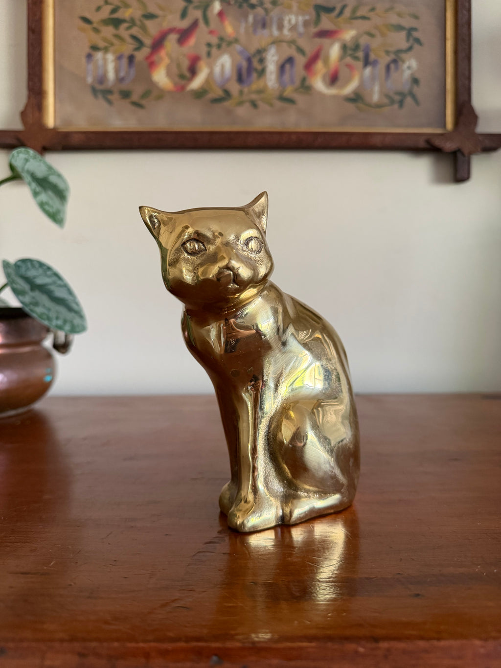 Solid Brass Cat