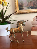 Vintage Solid Brass Unicorn Figurine