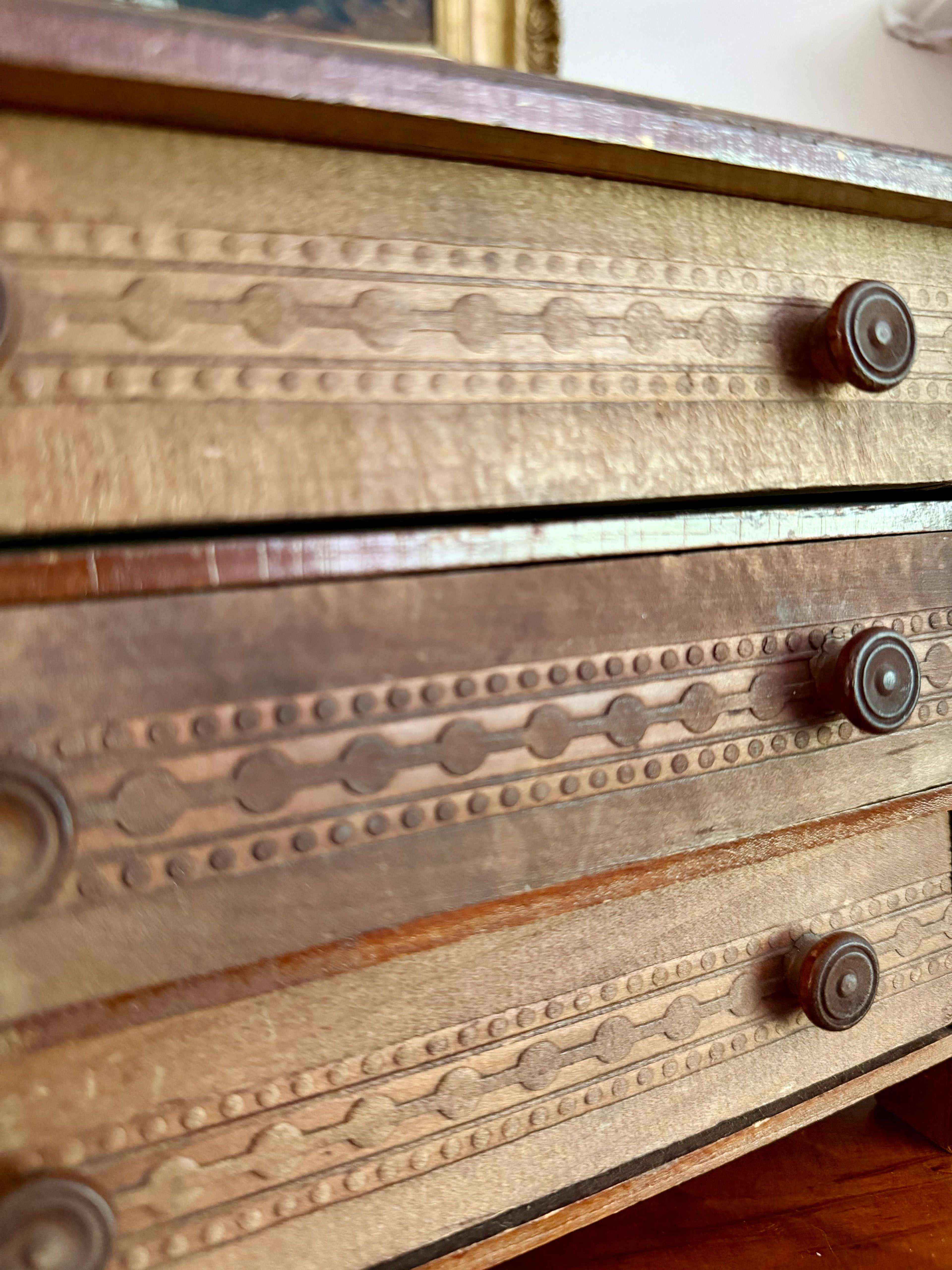 Vintage Wooden Miniature Chest of Drawers