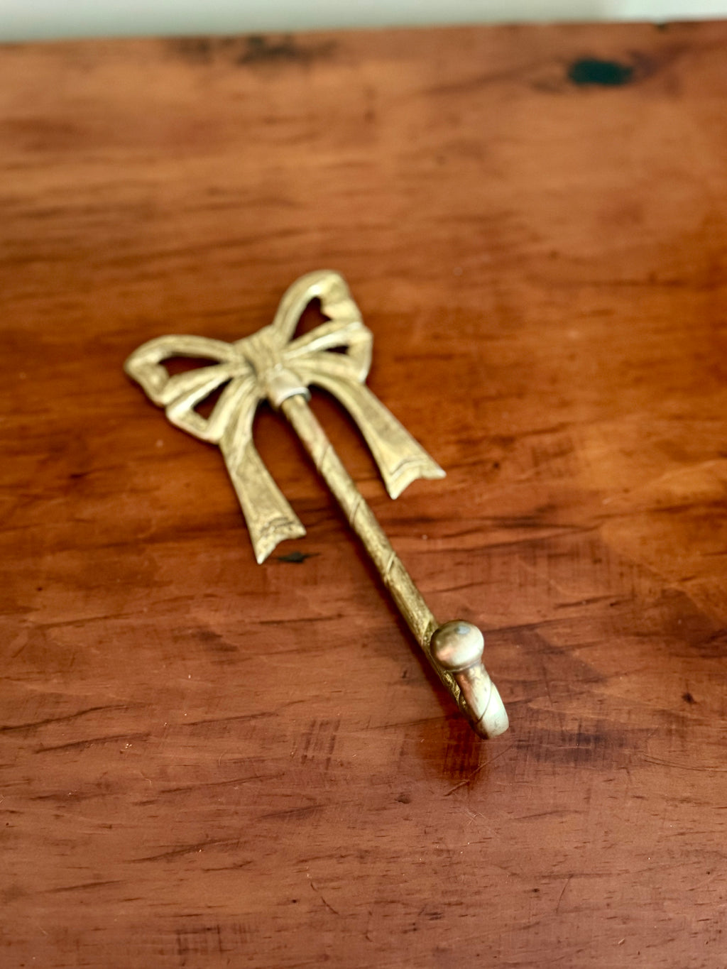 Vintage Brass Bow Hook