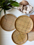 Artisan Handwoven Bamboo Trays (Set of 3)