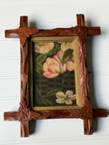 Antique Downsized Oil in Adirondack Frame