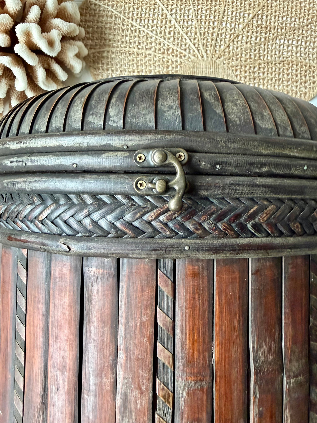 Large Vintage Bamboo Basket