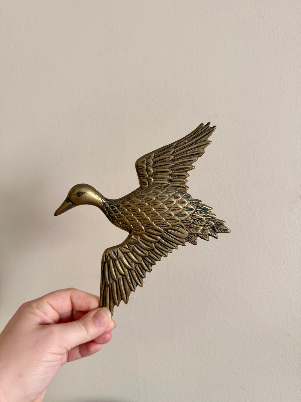 Set of 3 Hanging Brass Ducks