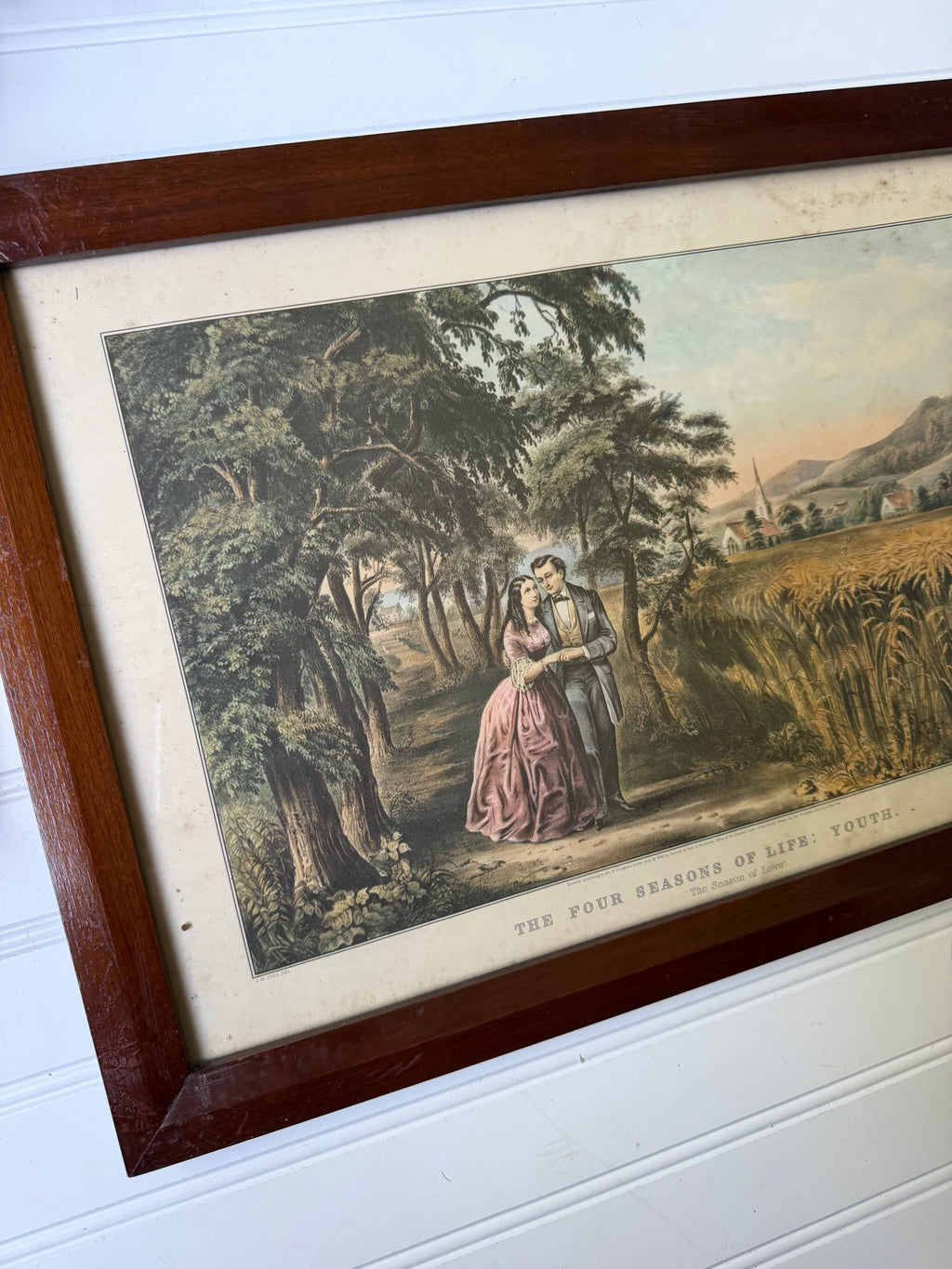 Currier and Ives Lithograph: The four Seasons of Life, Youth