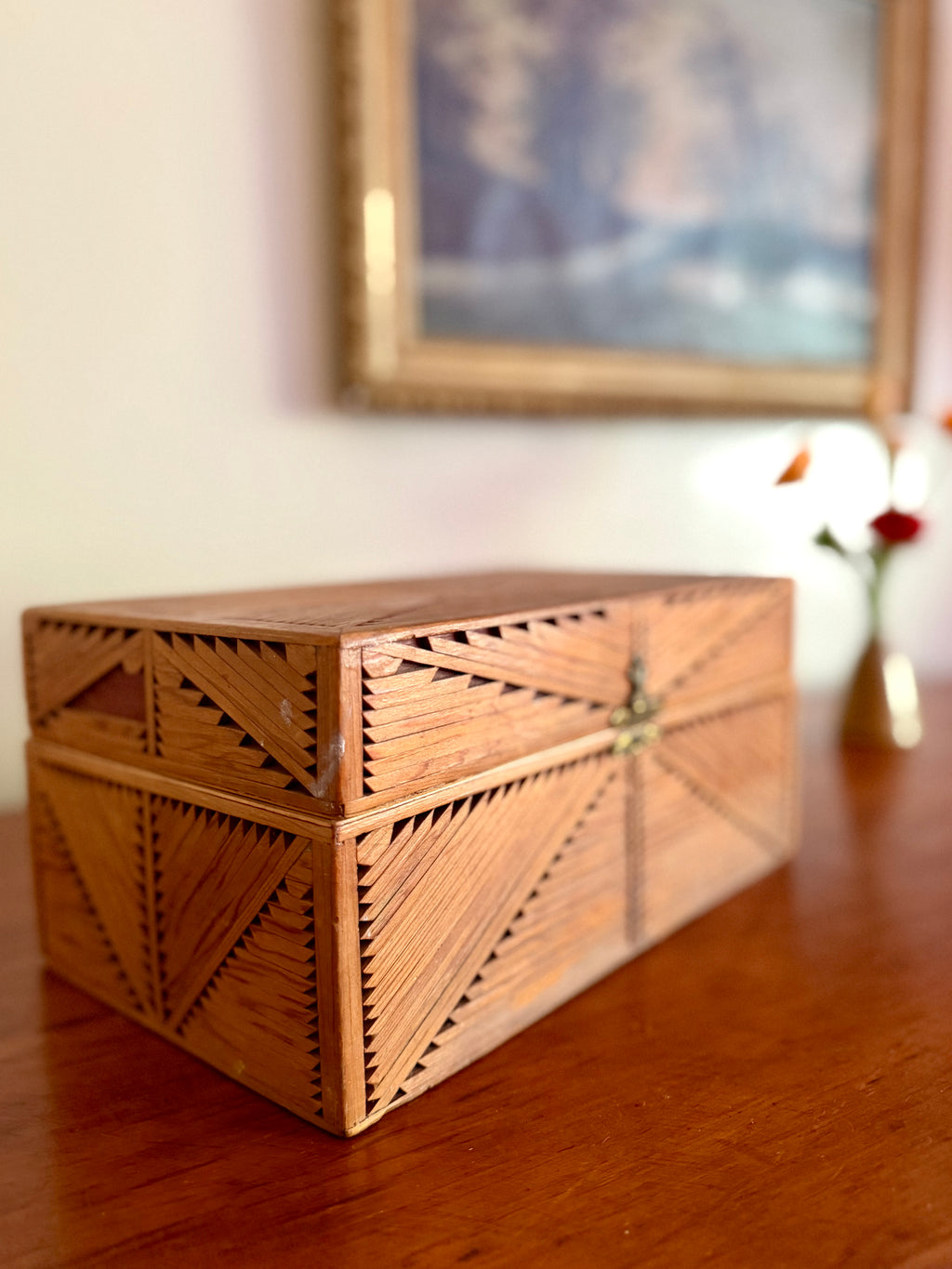 Vintage Tramp Art Style Box (circa 1960)