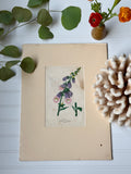 Antique Matted Floral Engraving