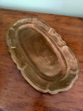 Scalloped Oval Copper Catchall Tray