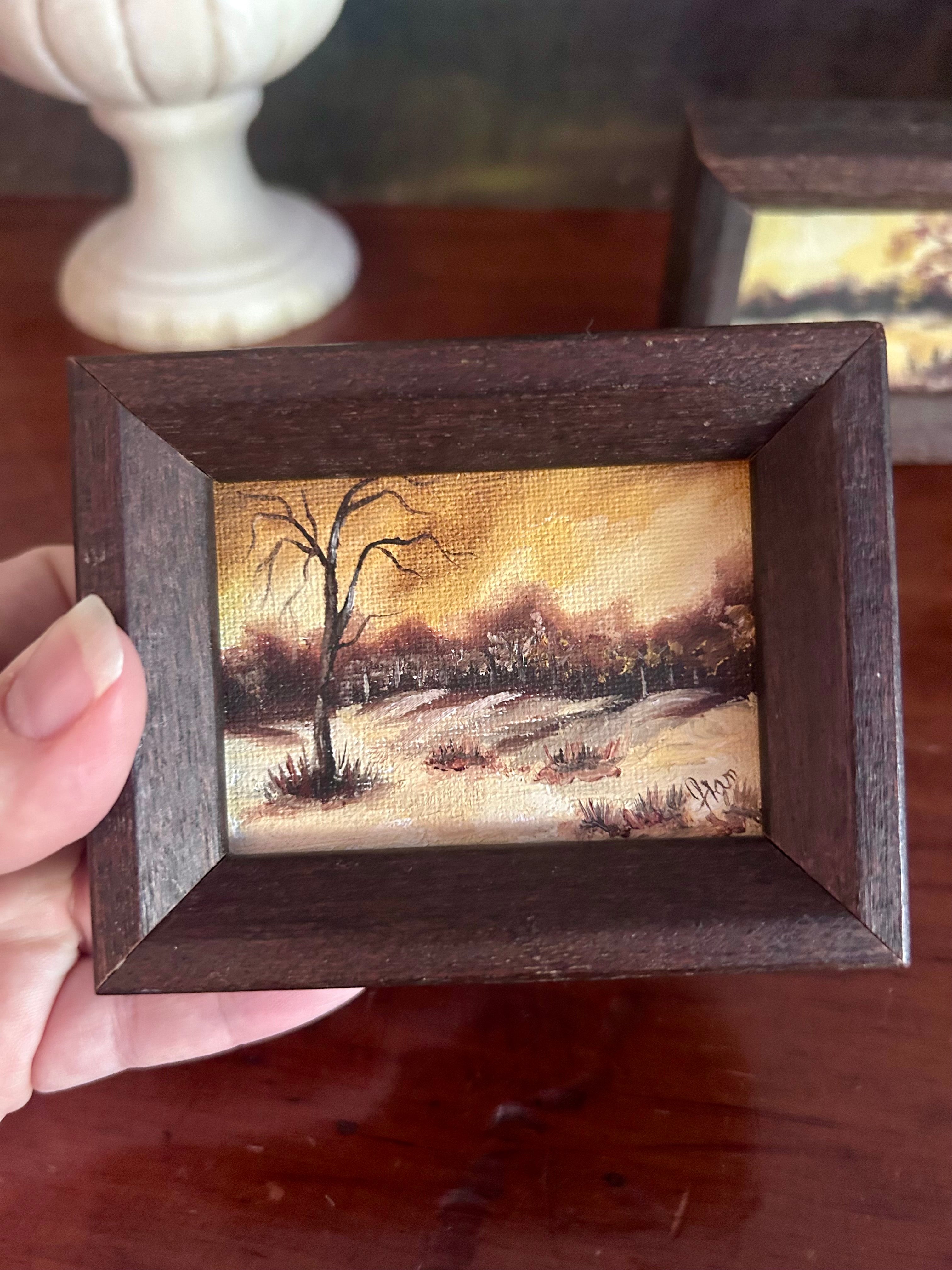 Set of two Small Landscape Paintings