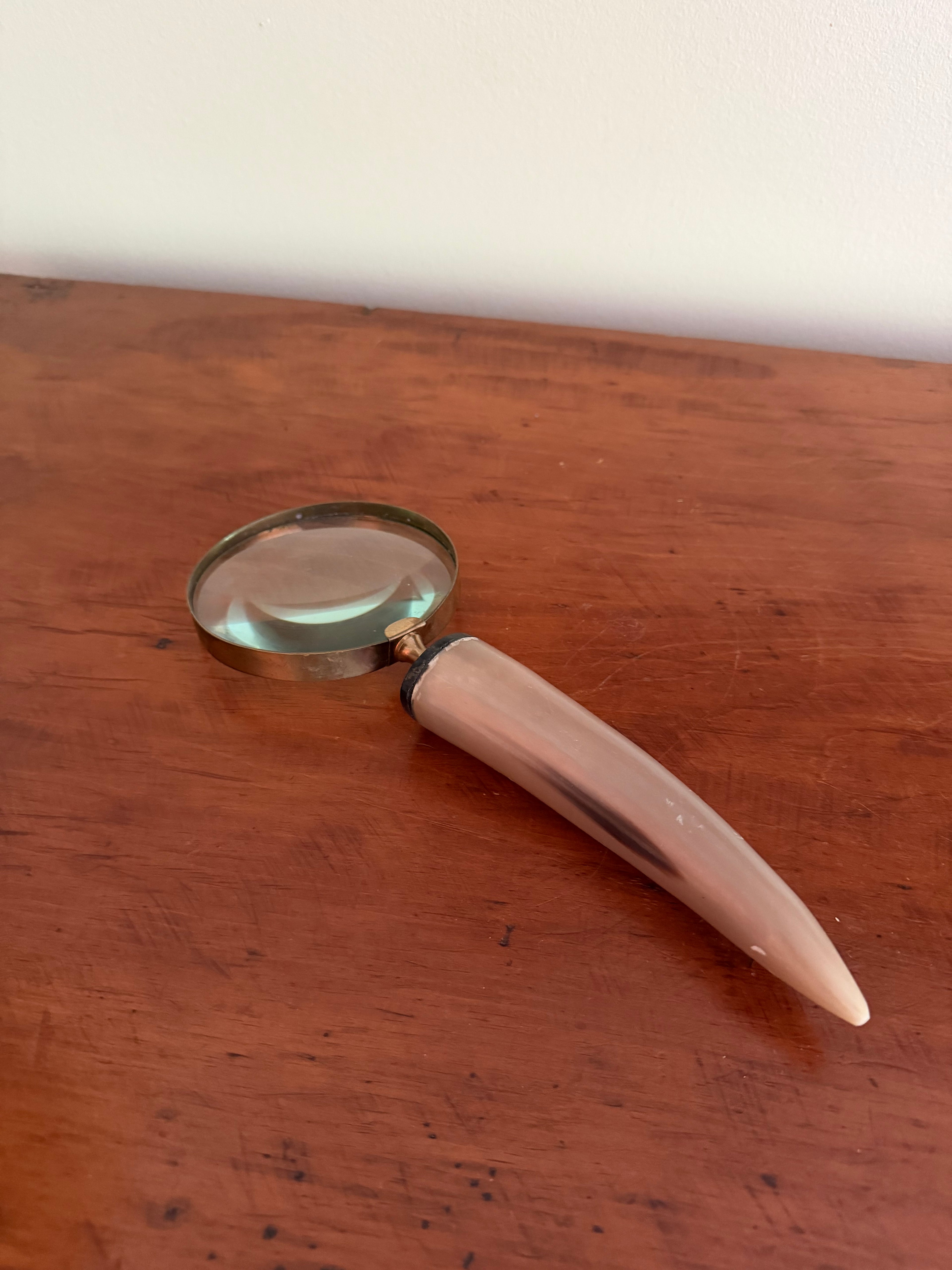 Magnifying Glass with Bone Handle