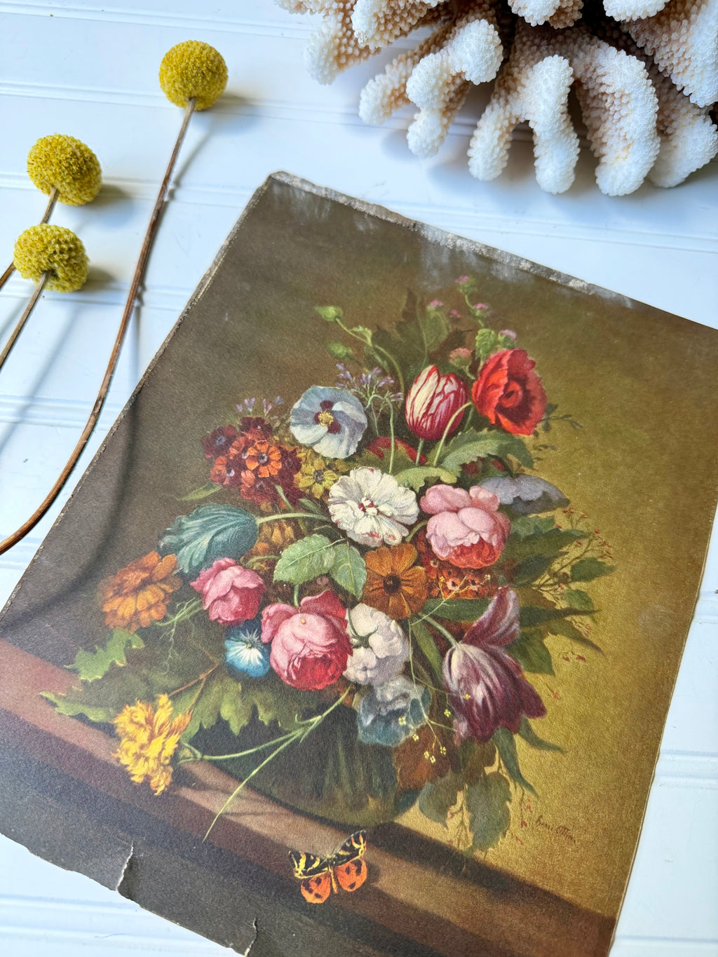 Moody Floral Print No. 1305 Printed in Switzerland