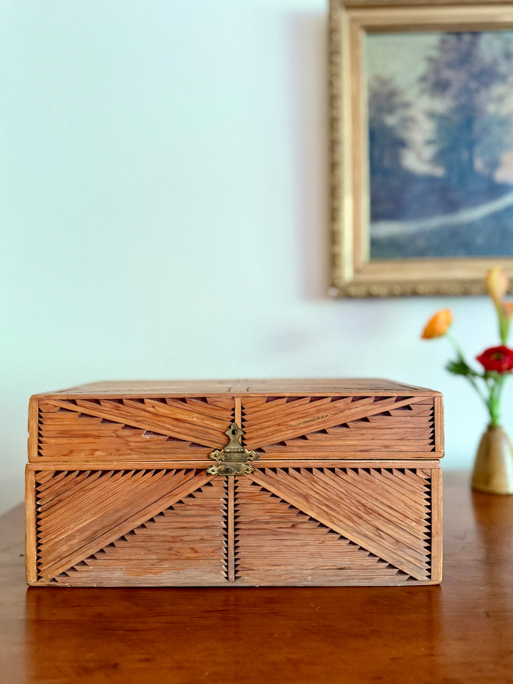 Vintage Tramp Art Style Box (circa 1960)