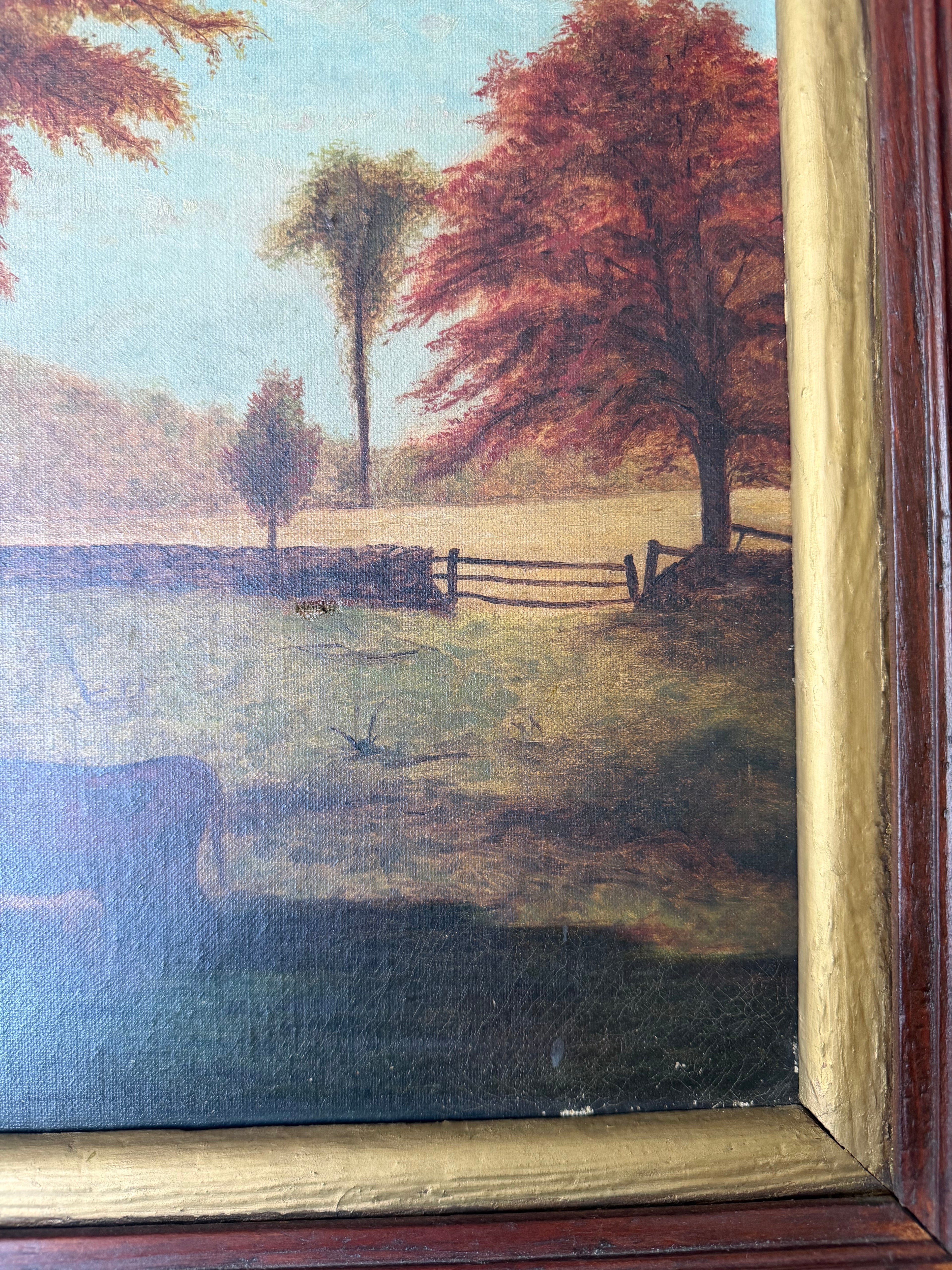 Antique Pastoral Painting