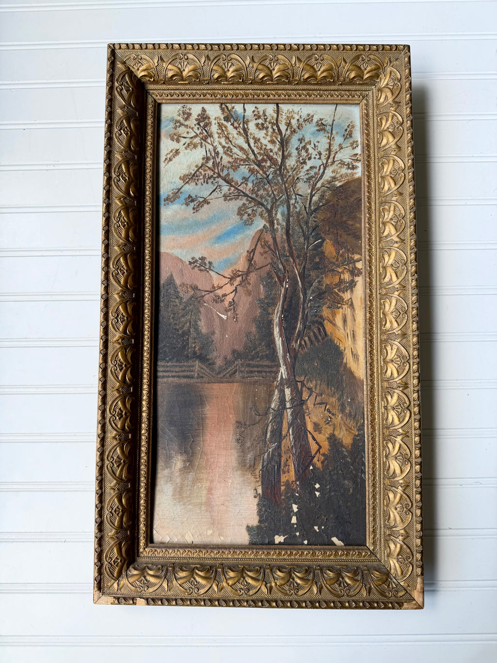 Antique Landscape Oil on Board